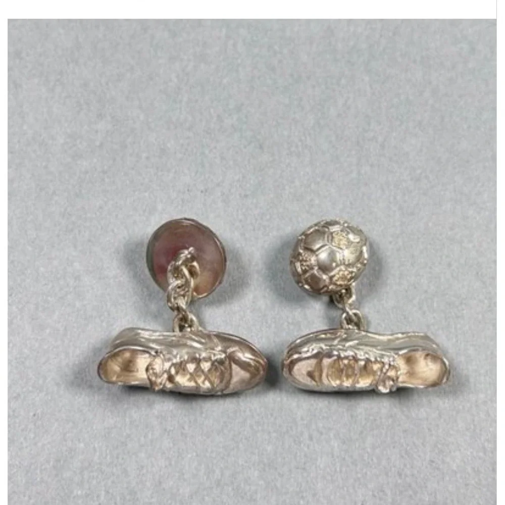 Links of London 925 Sterling Cufflinks Mens Silver Excellent Soccer Cleat Ball